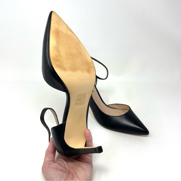 Town Shoes d'Orsay Black Leather Stiletto Heels Size 39 - Picture 7 of 14